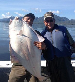 A successful day with this big halibut!